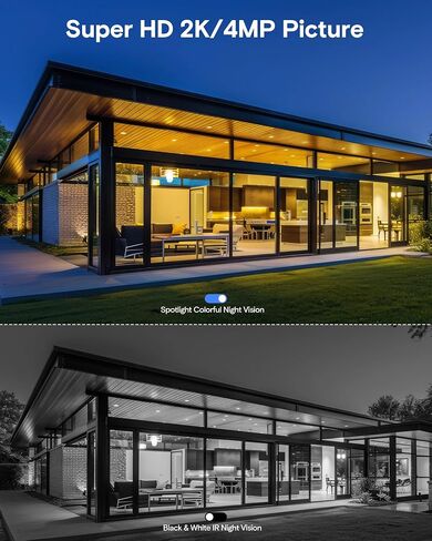 Solar Security Cameras Wireless Outdoor, 4-Camera System with 10CH NVR | 4MP, Solar Powered, No Monthly Fee, Color Night Vision, PIR Detection, Two-Way Audio, No Monthly Fee, 64GB Local Storage in Saudi Arabia