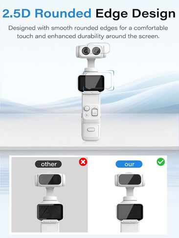 [2+2] Pack Screen Protector for Insta360 Luna Ultra with Lens Protector,Anti-Reflective Tempered Glass, 9H Hardness, Anti-Scratch, Bubble Free, HD Clarity in Kuwait