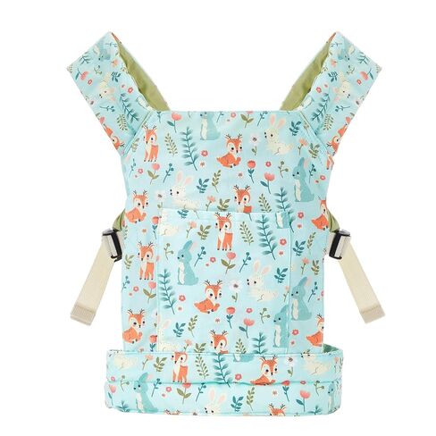 Lictin Baby Doll Carrier, Front and Back Doll Accessories Carrier for Girls | Adjustable Straps for Stuffed Animal Reborn Baby Doll, Green Zoo, for Little Girl in Kuwait