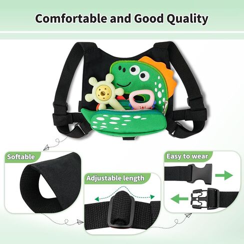 4-in-1 Toddler Safety Harness, Anti Lost Backpack with Detachable Wrist Link, Cute Dinosaur Cartoon Baby Walking Leash for Outdoor Travel, 1-6 Years Old Boys in Saudi Arabia