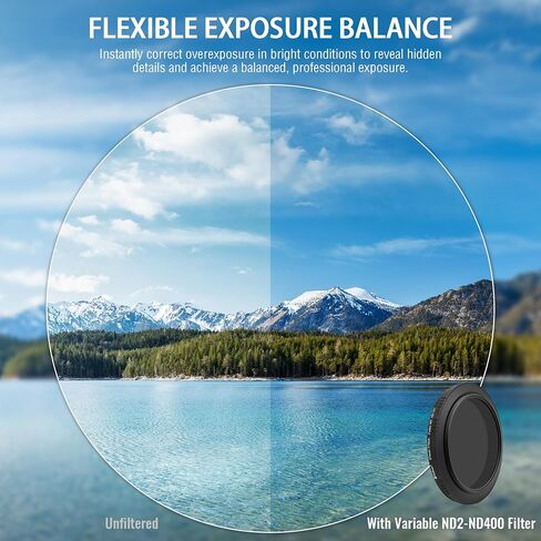 67mm Variable ND Lens Filter ND2-ND400 (1-9 Stops) | Multi-Coated, Adjustable Neutral Density Filter, Water and Scratch Resistant, Video & Photography Camera Lens Filter in Saudi Arabia