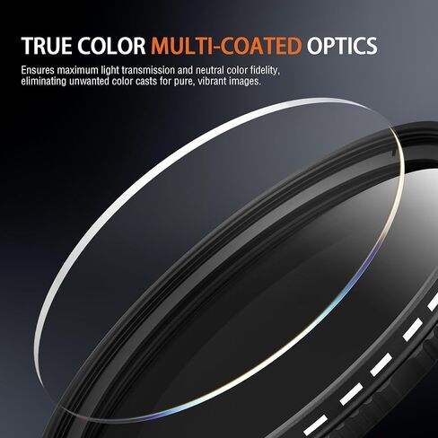 67mm Variable ND Lens Filter ND2-ND400 (1-9 Stops) | Multi-Coated, Adjustable Neutral Density Filter, Water and Scratch Resistant, Video & Photography Camera Lens Filter in Saudi Arabia