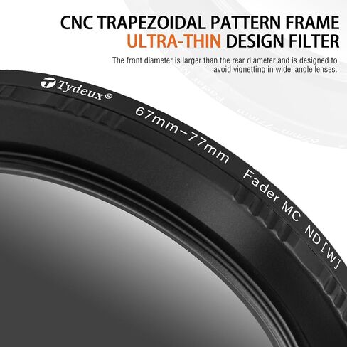67mm Variable ND Lens Filter ND2-ND400 (1-9 Stops) | Multi-Coated, Adjustable Neutral Density Filter, Water and Scratch Resistant, Video & Photography Camera Lens Filter in Saudi Arabia