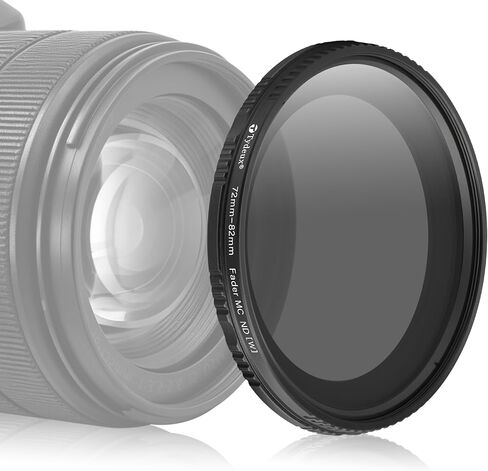 72mm Variable ND Lens Filter ND2-ND400 (1-9 Stops) | Multi-Coated, Adjustable Neutral Density Filter, Water and Scratch Resistant, Video & Photography Camera Lens Filter in Saudi Arabia