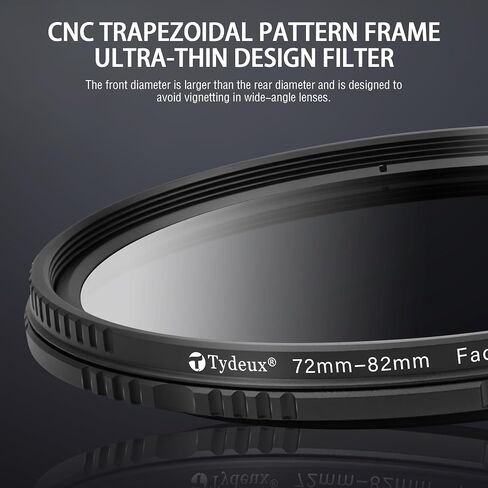 72mm Variable ND Lens Filter ND2-ND400 (1-9 Stops) | Multi-Coated, Adjustable Neutral Density Filter, Water and Scratch Resistant, Video & Photography Camera Lens Filter in Saudi Arabia