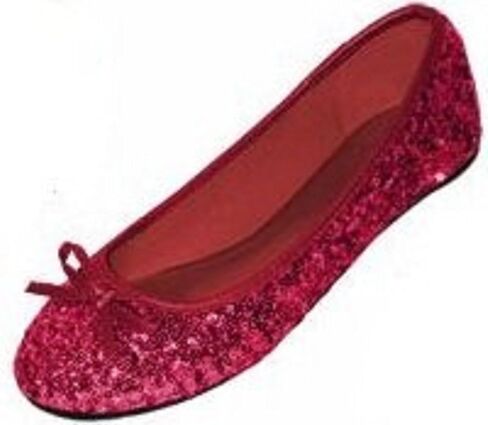 Shoes8teen Womens Sequins Glitter Round Toe Ballet Flat with Bow in Saudi Arabia