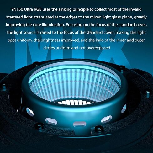 Yongnuo YN150 Ultra Bi Mini Size LED Video Light 2700K-6500K Color Tempreture Outdoor COB LED Light 2.4G APP Remote Control Photography Light in Saudi Arabia
