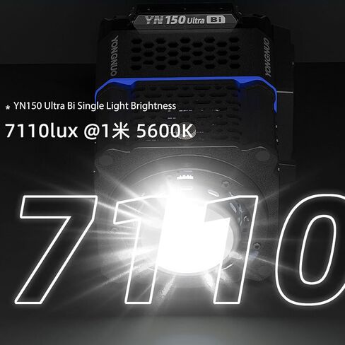 Yongnuo YN150 Ultra Bi Mini Size LED Video Light 2700K-6500K Color Tempreture Outdoor COB LED Light 2.4G APP Remote Control Photography Light in Saudi Arabia