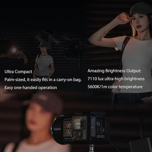 Yongnuo YN150 Ultra Bi Mini Size LED Video Light 2700K-6500K Color Tempreture Outdoor COB LED Light 2.4G APP Remote Control Photography Light in Saudi Arabia