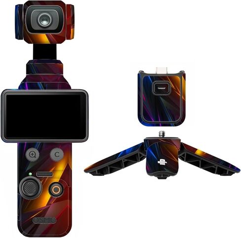 Sticker Decal Kit for DJI Osmo Pocket 4, Skin Wrap Protective Film for Camera, 1/4" Thread Handle, Osmo Mini Tripod, Accessories for DJI Osmo Pocket 4 (Style 5) in Kuwait