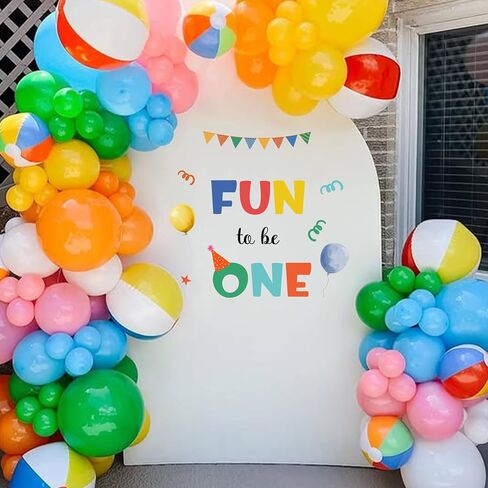 Fun to Be One Wall Decal | Colorful Watercolor Vinyl Sticker,Its Fun to Be One Birthday Decorations for Girls Boys,1st Birthday Party Backdrop Decor in Saudi Arabia