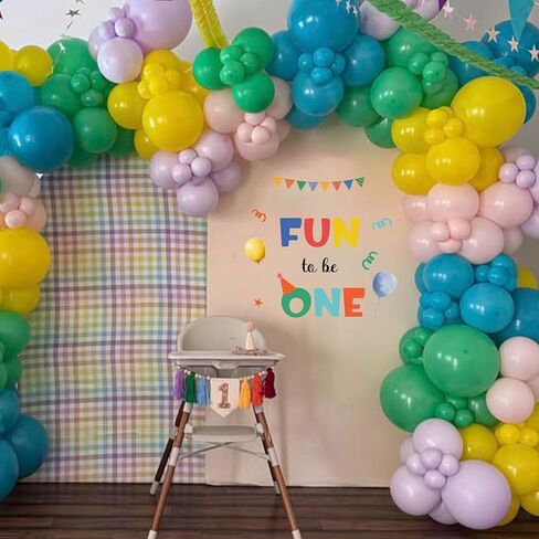 Fun to Be One Wall Decal | Colorful Watercolor Vinyl Sticker,Its Fun to Be One Birthday Decorations for Girls Boys,1st Birthday Party Backdrop Decor in Saudi Arabia