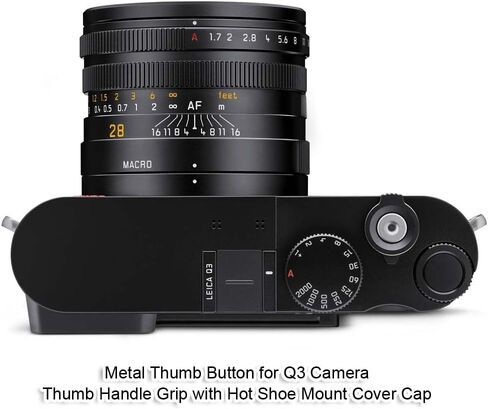 Metal Thumb Button Compatible with Leica Q3 Camera, Thumb Handle Thumb Grip with Hot Shoe Mount Cover Cap, Finger Handle, Thumb Grip Extension in Kuwait
