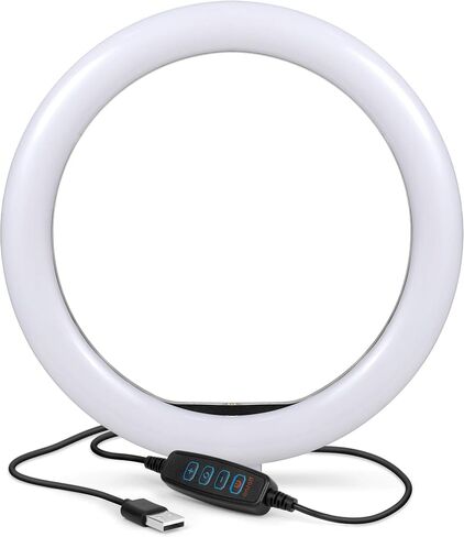 IK Multimedia 10" Selfie Ring Light with 3 Color Modes & 11 Brightness Levels, LED Circle Light for TikTok, Makeup, YouTube, Zoom, Video Recording & Photography, Fits UNC 1/4" Standard Tripod in Saudi Arabia