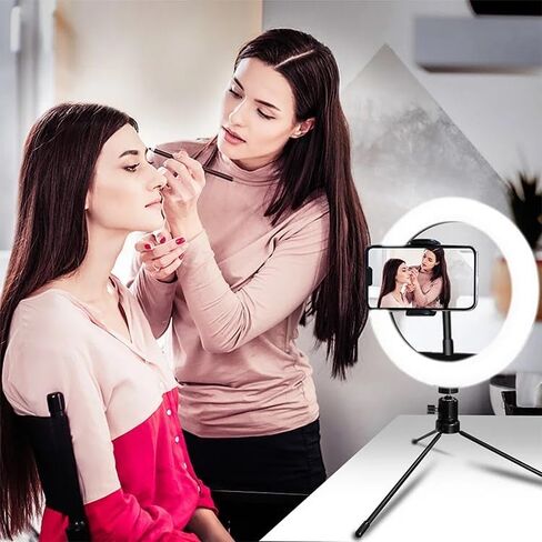 IK Multimedia 10" Selfie Ring Light with 3 Color Modes & 11 Brightness Levels, LED Circle Light for TikTok, Makeup, YouTube, Zoom, Video Recording & Photography, Fits UNC 1/4" Standard Tripod in Saudi Arabia