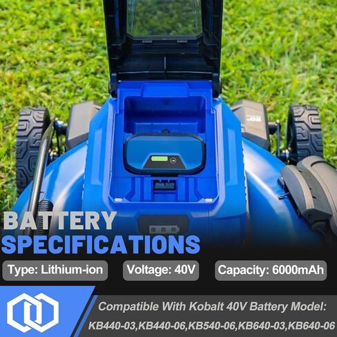 6.0Ah Replacement for Kobalt 40V Battery KB540-06,KB640-03, KB245-06, KB440C-06, Compatible with 40 Volt Kobalt Batteries Power Tools | Compatible with Kobalt 40 Volt kb 245-06 kb 440-03 kb 640-03 KPM1040A-03 KM-1640-06 KM 4040-06 Cordless Power Tool Batt in Saudi Arabia