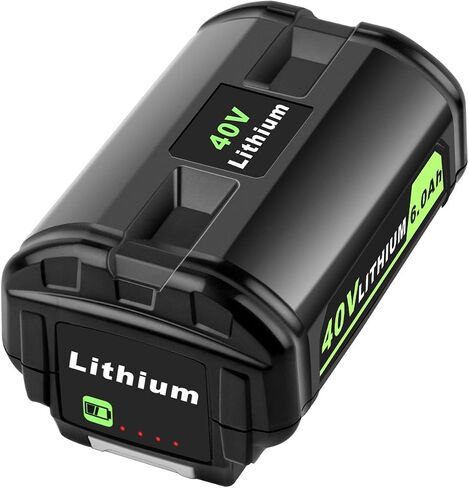 40V 6.0Ah Lithium-Ion Replacement Battery Compatible with Ryobi 40 Volt Cordless Tools Battery OP4015 OP4026 OP40201 OP40261 OP4030 OP40301 OP4040 OP40401 OP4050 OP4050A OP40501 OP40601 in Kuwait