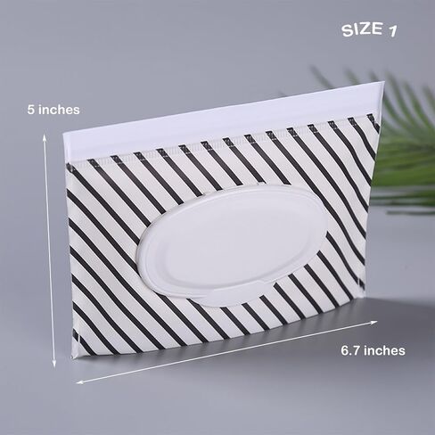 Portable Wet Wipe Pouch, Reusable Refillable Baby Travel Wipes Holder & Case, Lightweight Flushable Diaper Wipes Container (Plaid Pattern) in Saudi Arabia