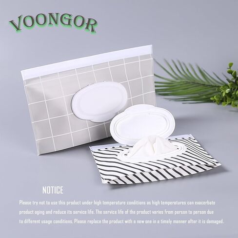 Portable Wet Wipe Pouch, Reusable Refillable Baby Travel Wipes Holder & Case, Lightweight Flushable Diaper Wipes Container (Plaid Pattern) in Saudi Arabia