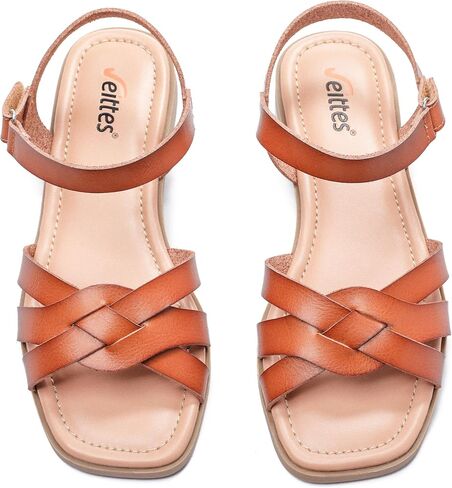 Veittes Women's Square Toe Flat Sandals | stylish and comfortable sandals,great for daily summer outings and the beach in Kuwait