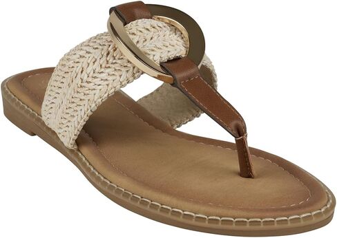G.C. Shoes Women's Jovie Natural Thong Flat Sandals in Saudi Arabia