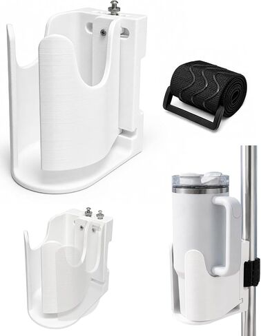 Adjustable Boat Cup Holder for Vertical Rails, No-Drill Marine Drink Holder for Cans, Bottles and Handled Tumblers, 3D Printed, Boat Accessories in Saudi Arabia