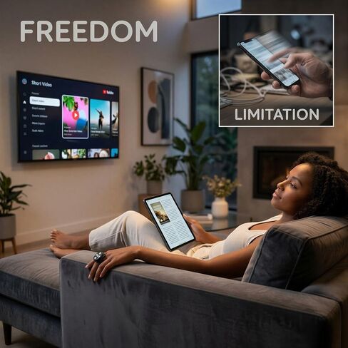 Fingertip Wireless Remote Control for Phone, Scrolling Loop Wireless Page Turner, Camera Shutter Scroller Remote with 5 Buttons for Short Video Apps, E-Books, Selfies, 33 ft / 10 m Range, Black in Saudi Arabia