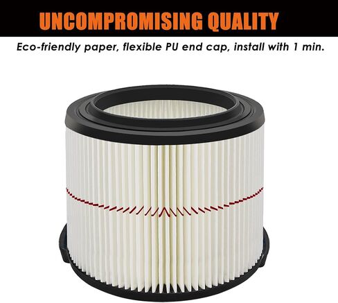 38741 Filters Replaces CMXZVBE38741 Craftsman Filter, fits CMXEVBE17040, Replaces Purple Stripe 1/2 Height Filter, Fits 3 Gallon, 4 Gallon Craftsman Shop Vacuums 1988+-2 Pack in Kuwait