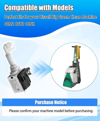2037433 Clean Machine Pump Assembly | Fit for Bissell Big Green Clean Machine 86T3,40M1,BG10,BG10N2,3288 in Kuwait