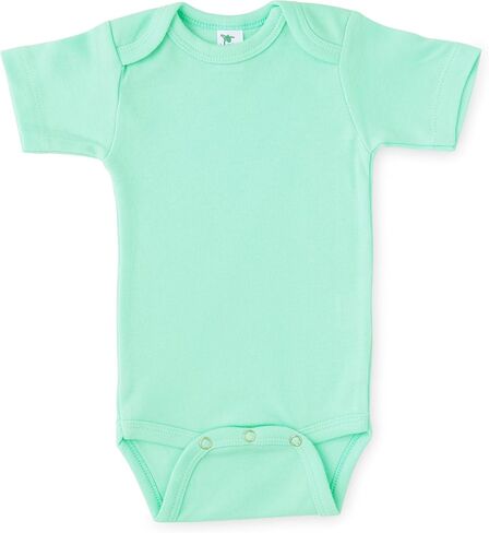 Laughing Giraffe Baby Blank Short Sleeve Unisex One Piece Bodysuit (6-12 Months, Mint) in Saudi Arabia