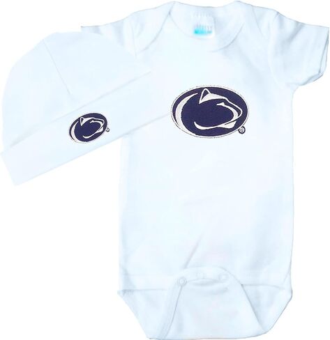 طقم قطعة واحدة وقبعة للأطفال من Penn State Nittany Lions - أبيض in Kuwait