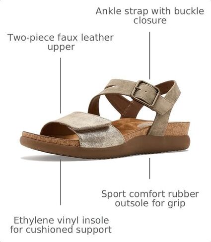 EuroSoft Womens Halle Gold/Taupe 7.5 B - Medium in Saudi Arabia