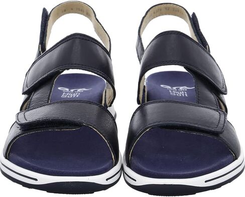 ARA Women's Ankle-Strap Wedge Sandal, navy leather, EU 41/US size 10 wide in Saudi Arabia