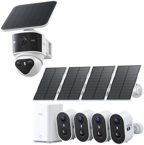 aosu 3K Dual Cam Security Cameras + 2K Solar Security Cameras Home System in Saudi Arabia