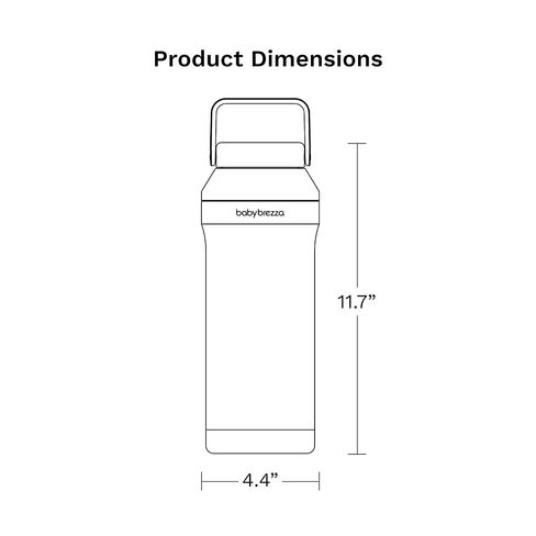 Baby Brezza All Day Portable Breastmilk Cooler, Large 20oz Capacity, Green | Double Wall Vacuum Insulated Travel Bottle, Dishwasher Safe, TSA Compliant, FSA or HSA, Includes 2 Ice Packs + 2 Bottles in Saudi Arabia