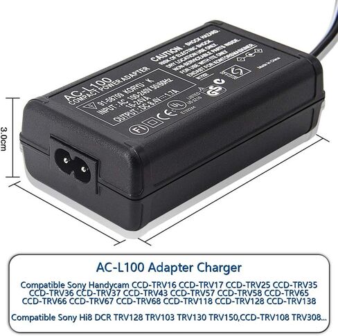 AC Adapter Charger Compatible Sony Handycam DCR-TRV33 DCR-TRV210 DCR-TRV230 DCR-TRV250 DCR-TRV280 DCR-TRV260 DCR-TRV330 DCR-TRV340 DCR-TRV350 DCR-TRV460 DCR-TRV480 DCR-TRV510 TRV520 TRV530 Camcorder in Kuwait