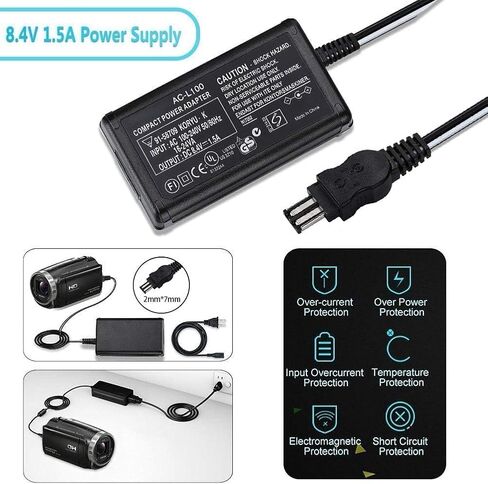 AC Adapter Charger Compatible Sony Handycam DCR-TRV33 DCR-TRV210 DCR-TRV230 DCR-TRV250 DCR-TRV280 DCR-TRV260 DCR-TRV330 DCR-TRV340 DCR-TRV350 DCR-TRV460 DCR-TRV480 DCR-TRV510 TRV520 TRV530 Camcorder in Kuwait