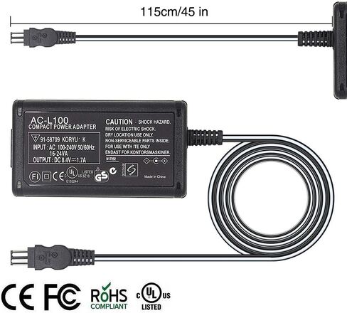 AC Adapter Charger Compatible Sony Handycam DCR-TRV33 DCR-TRV210 DCR-TRV230 DCR-TRV250 DCR-TRV280 DCR-TRV260 DCR-TRV330 DCR-TRV340 DCR-TRV350 DCR-TRV460 DCR-TRV480 DCR-TRV510 TRV520 TRV530 Camcorder in Kuwait