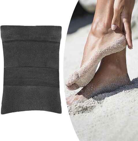Sand Remover Bag Sand Removal Mitten Sand Brush Cleaner Sand Wipe Off Pouch Lightweight Coral Velvet Cloth Cotton Easy Carry Suitable for Surf, Gray S in Kuwait