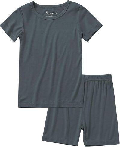 Jimonda Baby Boys Girls Pajama Sets Viscose from Bamboo | Lightweight,skin-friendly fabric,Soft,breathable,Cool,Short sleeve,Toddler sleepwear 2pcs in Saudi Arabia