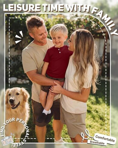 Yooo's Vivi 3 Pack Toddler Boys' Henley Shirts | Short Sleeve, Button Front, Pocket, Solid Color, Summer, Soft Fabric, Casual, Daily,Tops, for Babys 18M-5T in Saudi Arabia