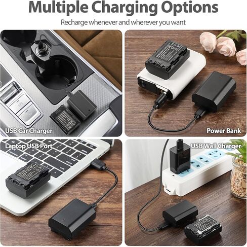 ENEGON NP-FZ100 USB C Direct Charging Replacement Batteries 2280mAh (2-Pack) with 2 in 1 USB-C Charging Cable for Sony A9/A9R/A9S, Alpha 9/9R/9S/A6700, A7III, A7RIII, A7R3, A7R4, A7RIV Battery in Kuwait