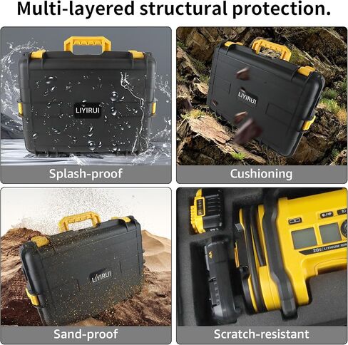 Hard Case for DEWALT 20V MAX Tire Inflator DCC020IB,Black (Case Only) | Waterproof Shockproof Protective Storage Box, Air Compressor Travel & Garage Organizer in Saudi Arabia