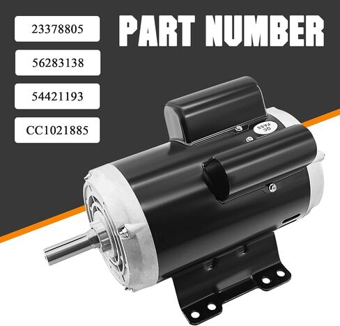 23378805 56283138 Air Compressor Motor Compatible with Ingersoll Rand Electric Motor Air Compressor, Single Phase, 184T Frame, Open Drip Proof Enclosure, 5Hp Output, 3450rpm, 60Hz, 208-230V Voltage in Kuwait