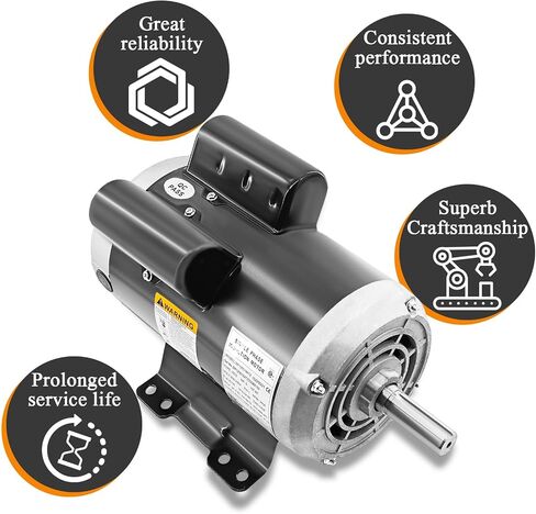 23378805 56283138 Air Compressor Motor Compatible with Ingersoll Rand Electric Motor Air Compressor, Single Phase, 184T Frame, Open Drip Proof Enclosure, 5Hp Output, 3450rpm, 60Hz, 208-230V Voltage in Kuwait