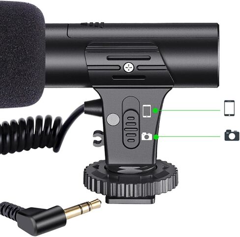 Camera Microphone Professional Lightweight Practical High Performance Multifunctional Accessory Premium Easy to Install in Saudi Arabia