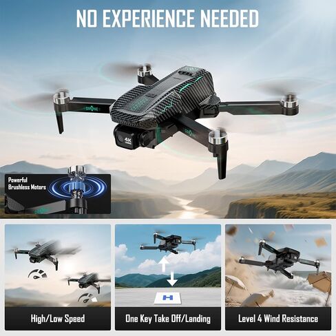 GPS Drone 4K Camera for Adults 5" Screen FPV Quadcopter Auto Return | Brushless Motor 60 Min Flight Time GPS Follow Circle Fly Under 249g Lightweight Foldable Drone for Beginners in Saudi Arabia