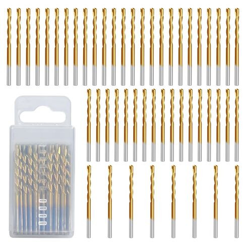 1/8 Inch 50 PCS Drywall Router Bits - Brocas para Drywall HSS Guide Point Drywall Cutting Bits for Reliable Cuts, Compatible with Spiral Saws and Power Tools in Saudi Arabia