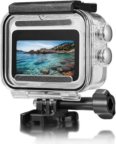 Diving Case for Go 3 IPX8 Housing 60m 197ft Underwater Shell with Hardened Glass 98 Light Hydrophobic Coating for Snorkeling Surfing Rafting in Saudi Arabia