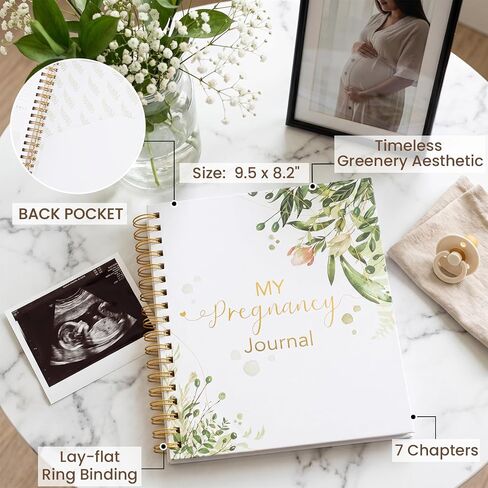 Pregnancy Journal for First Time Moms, Pregnancy Book with Keepsake Pocket | Olive Style, Gold Stamping, Trimester Log, Milestones, Photo Pages, Calendars, To-Dos, Birth Plan & Checklist, 9.5 x 8.2" in Saudi Arabia